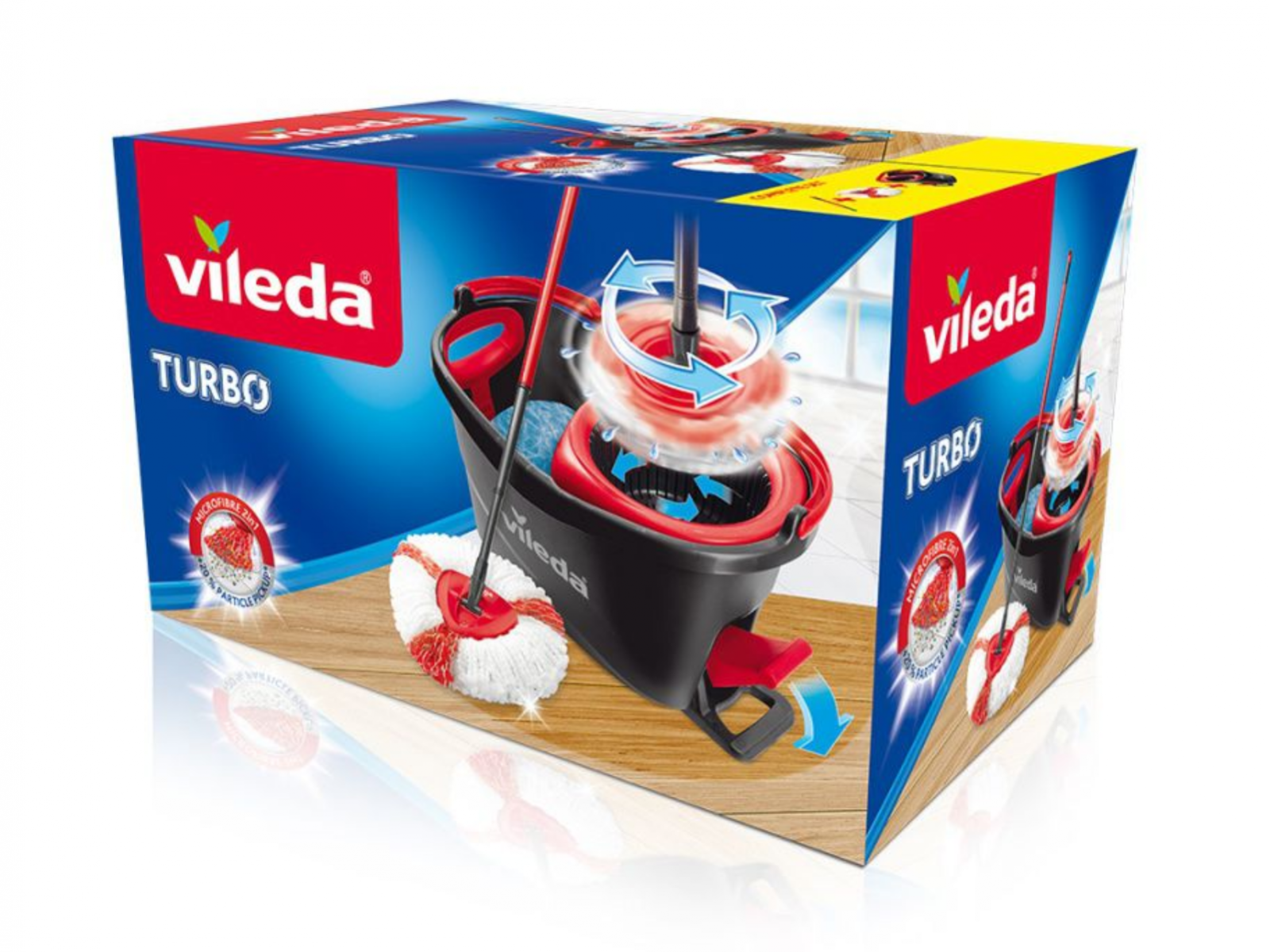 BOX Vileda Mop obrotowy TURBO Easy Wring & Clean 163422
